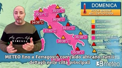 Скачать видео: METEO fino a Ferragosto con caldo africano, tutti i dettagli nelle città principali