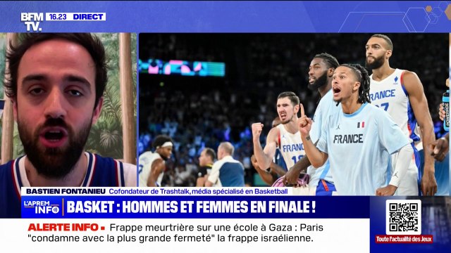 On parle d'un exploit , estime Bastien Fontanieu, cofondateur de Trashtalk, média spécialisé en Basketball, à propos des finales olympiques des équipes de France féminines et masculines
