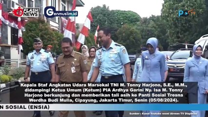 KASAU Bersama Ketum PIA AG Kunjungi Panti Sosial Tresna Werdha Budi Mulia