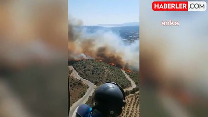 İzmir Urla'da Orman Yangınına Müdahale Ediliyor