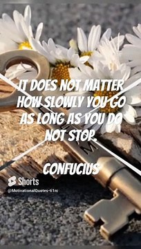 It does not matter how slowly you go as long as you do not stop#mq #viral #trendingshorts