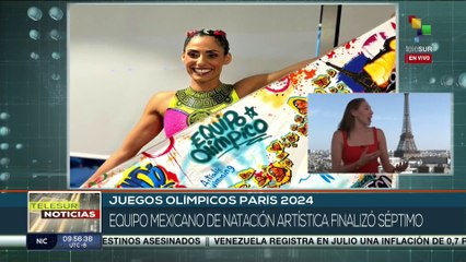 Equipo mexicano alcanza 7° lugar en natación artística de los JJ.OO.  2024