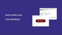 How to start to use Jest with Next.js