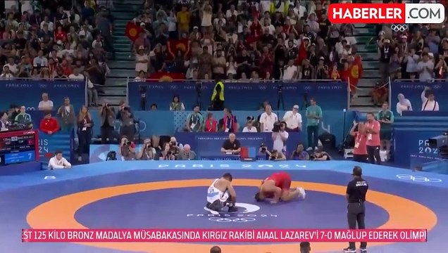 Milli güreşçimiz Taha Akgül, Paris Olimpiyatları'nda bronz madalya kazandı