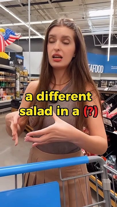 Buying salad at the super market...