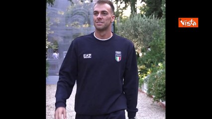 Olimpiadi Parigi, Gregorio Paltrinieri a casa Italia per festeggiare le sue due medaglie