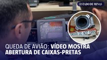 Vídeo mostra abertura das caixas-pretas do avião da Voepass