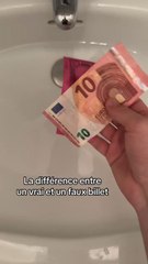 La différence entre un vrai et un faux billet 