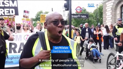 Anti-racism protesters took to the streets of the UK following far-right riots that swept nation