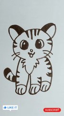 Learn to draw a cute kitten easy and step by step