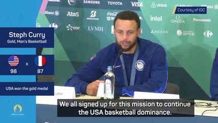 Winning Olympic gold 'everything I imagined' - Curry