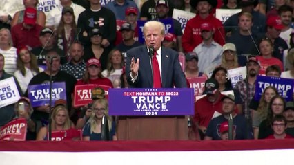 Donald Trump attacks Harris and Walz at Bozeman rally