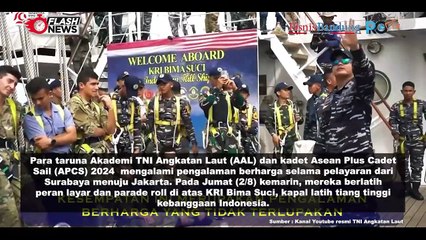Taruna AAL Dan Kadet APCS 2024 Belajar Peran Layar Dan Parade Roll Dari Prajurit TNI AL