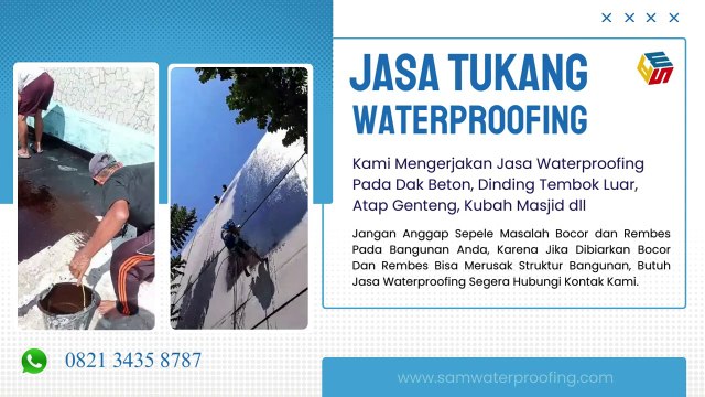 Telp/WA 0821 3435 8787 Jasa Waterproofing Atap Genteng Beton Maupun Genteng Flat Berpengalaman Puluhan Tahun
