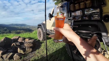 COSY SOLO Camping setup in the RAIN [ ASMR ]