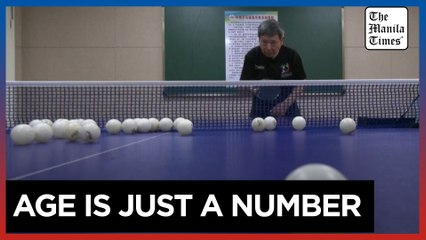 84-year-old table tennis player fearlessly chasing professional dream