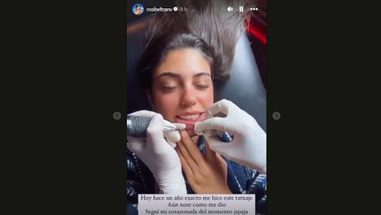 El video del doloroso tatuaje de Rosina Beltrán de Gran Hermano