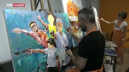 Ressamlar 11'inci Akçaabat Resim Çalıştayı'nda buluştu