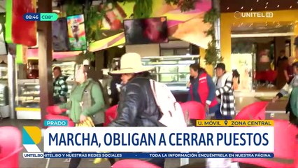 Negocios fueron obligados a cerrar de forma violenta durante la marcha de gremiales en Cochabamba