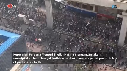 Rakyat Bangladesh Rayakan Mundurnya Sheikh Hasina