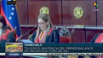 TSJ emite sentencia del primer balance del proceso electoral del 28J