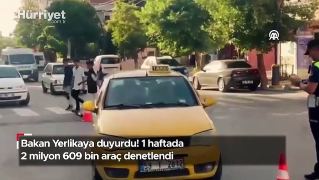 İçişleri Bakanı Yerlikaya, bir haftalık trafik denetimi verilerini açıkladı