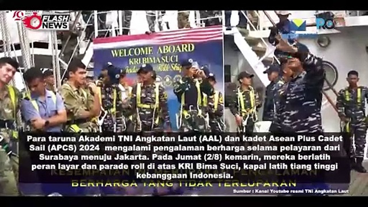 Taruna AAL dan Kadet APCS 2024 Belajar Peran Layar dan Parade Roll dari Prajurit TNI AL