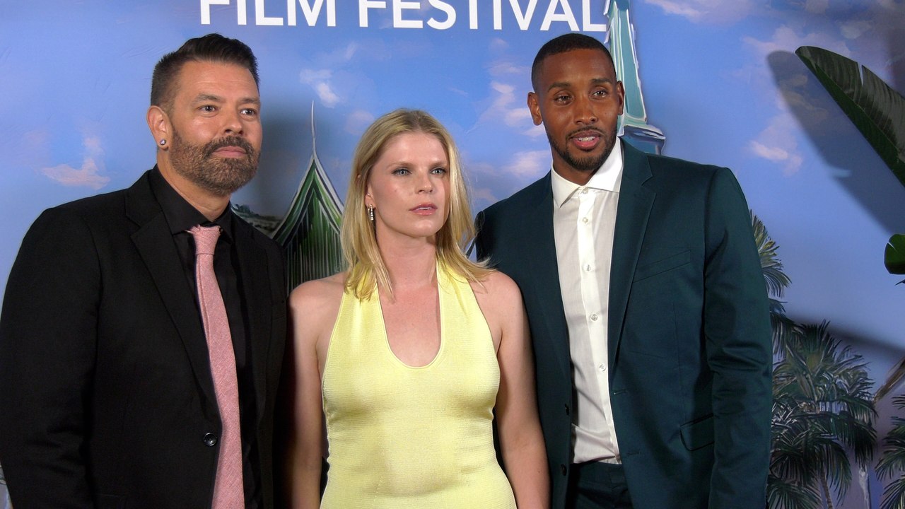 Christopher Greenslate, Sally Maersk, Montez Blair 2024 HollyShorts Filmmakers Primetime Films Red Carpet