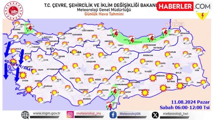 Bugün 12 ilde sağanak yağış bekleniyor