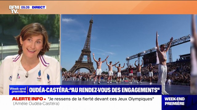 Ça va être un moment de rassemblement, un moment d'unité , déclare Amélie Oudéa-Castéra, ministre démissionnaire des Sports et des Jeux olympiques, à propos de la parade des athlètes français sur les Champs-Élysées