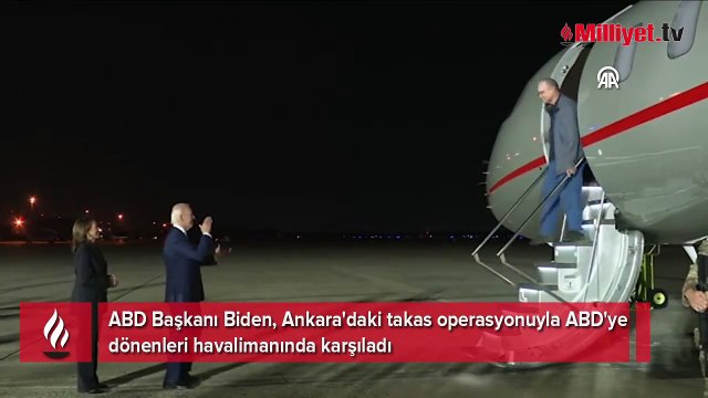 Biden, Ankara'daki takas operasyonuyla ABD'ye dönenleri havalimanında karşıladı