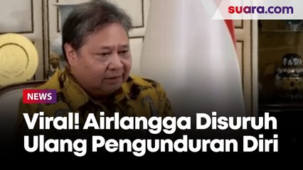 VIDEO EKSKLUSIF: Airlangga Hartarto Disuruh Baca Ulang Kalimat Pengunduran Diri