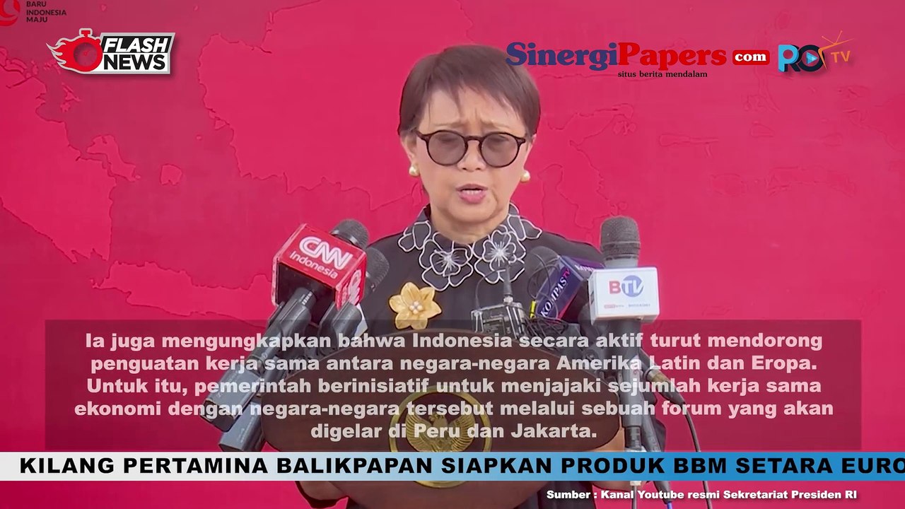Ketpres Menlu Retno Marsudi Atas Pemberian Surat Surat Kepercayaan dari Duta Besar LBBP