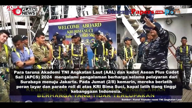 Taruna AAL dan Kadet APCS 2024 Belajar Peran Layar dan Parade Roll dari Prajurit TNI AL