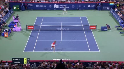 Montréal - Rublev s'offre Sinner et rejoint le dernier carré