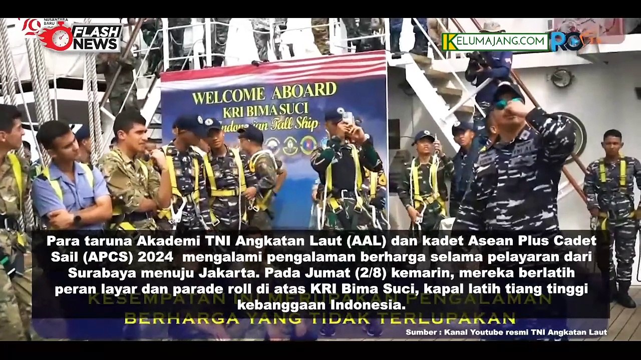 Taruna AAL dan Kadet APCS 2024 Belajar Peran Layar dan Parade ROLL dari Prajurit TNI AL