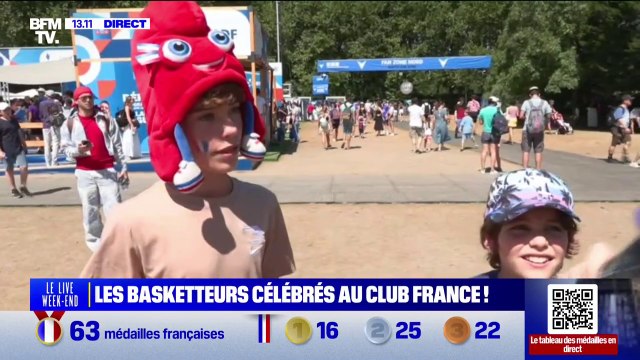 J'ai donné la main à Victor Wembanyama : les supporters des basketteurs français ont célébré leur médaille d'argent au Club France