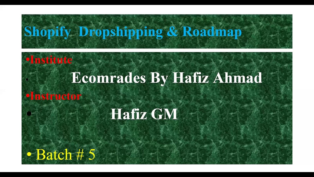 1.Shopify Roadmap _ Policies Creation(7-8-2023) #Dropshipping #Ecommerce #ShopifyTutorial
