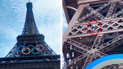 Juegos de París: Hombre escala la Torre Eiffel y provoca su evacuación el día de la clausura
