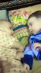 Babies playing together video❤️