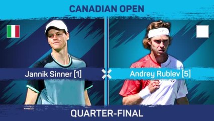 Download Video: Rublev beats Sinner to reach Montreal semi-final