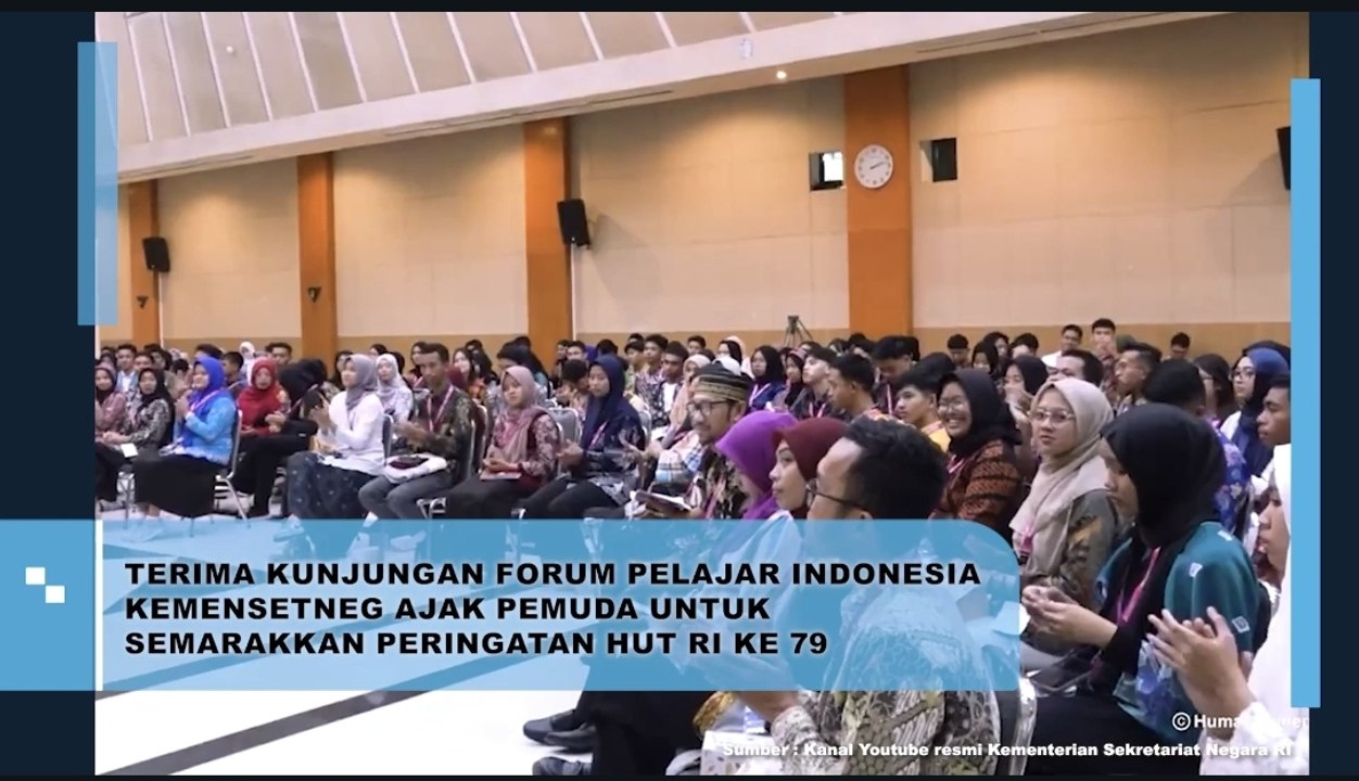 Terima Kunjungan Forum Pelajar Indonesia Kemsnsetneg Ajak Pemuda untuk Semarakkan HUT RI ke 79