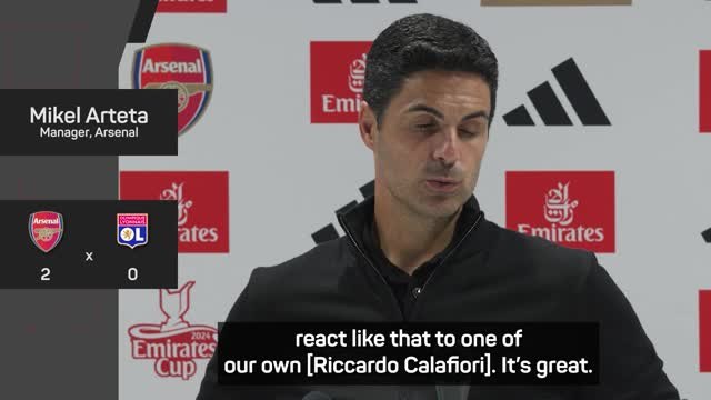 'It's love' - Arteta overjoyed by fans' reaction to Calafiori