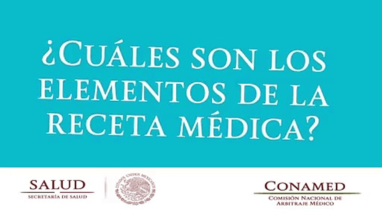 Elementos de la receta médica.