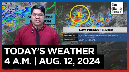Today's Weather, 4 A.M. | Aug. 12, 2024