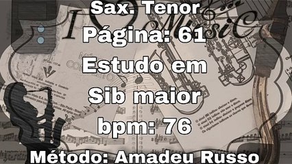 Página: 61 Estudo em Sib maior - Sax. Tenor [76 bpm]