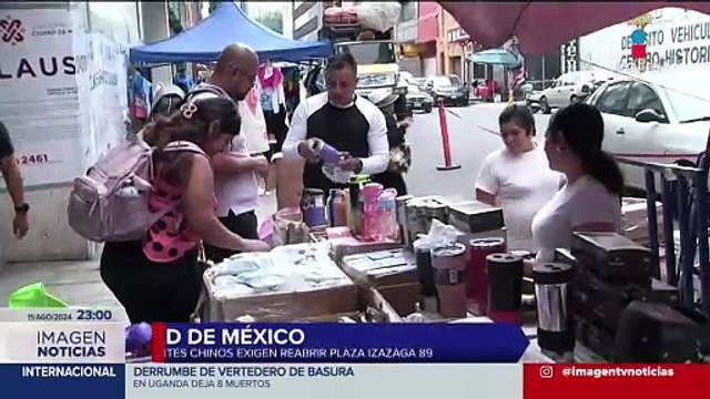 Comerciantes chinos exigen que se reabra la Plaza Izazaga 89, en la CDMX