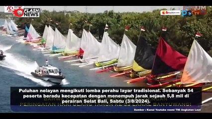 Rayakan HUT Ke-53, Lanal Banyuwangi Gelar Lomba Perahu Layar Tradisional Lestarikan Budaya Pesisir
