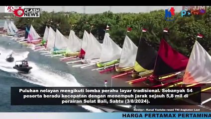 Rayakan HUT Ke-53, Lanal Banyuwangi Gelar Lomba Perahu Layar Tradisional
