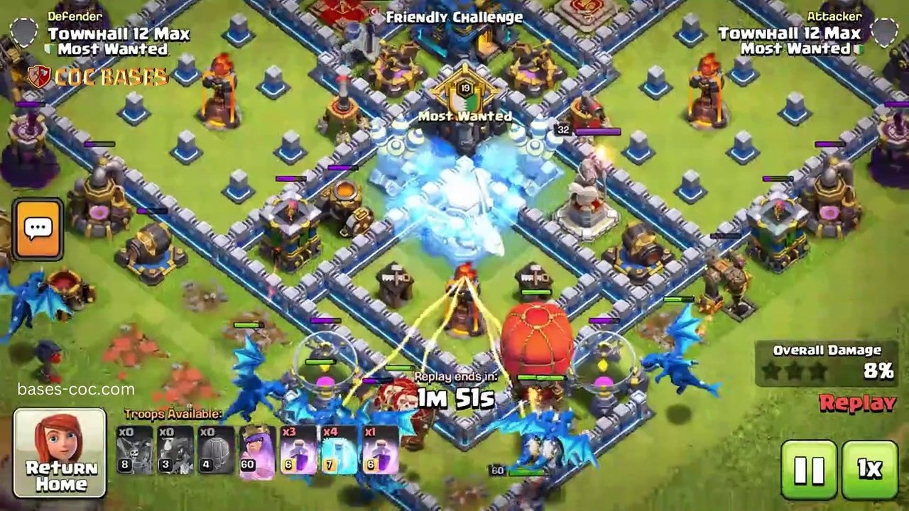 Top Anti Loot Base TH12 with Link, Anti Air, Anti 3 stars, Unbeatable Layout - Clash of Clans (02)